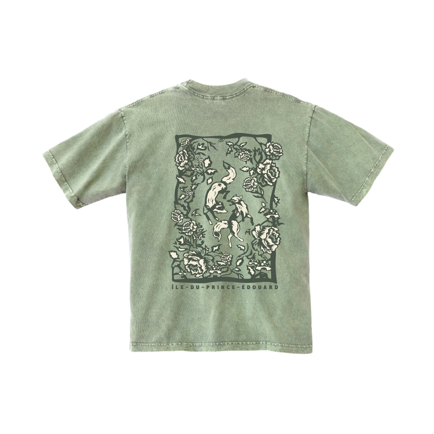 Frolicking Foxes Tee - Matcha 🍵